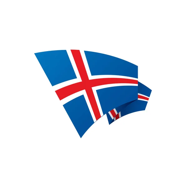 Islândia bandeira, ilustração vetorial —  Vetores de Stock