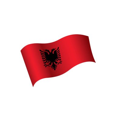 Arnavutluk bayrağı, vektör çizim