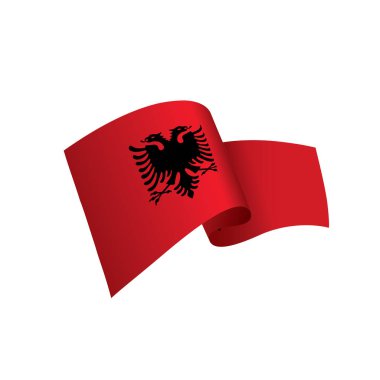 Arnavutluk bayrağı, vektör çizim