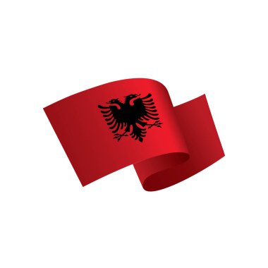 Arnavutluk bayrağı, vektör çizim