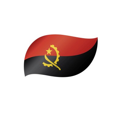 Angola bayrağı, vektör çizim