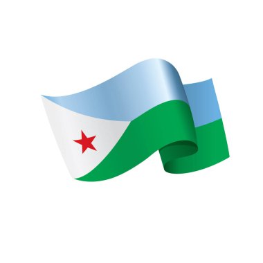 Cibuti bayrağı, vektör çizim