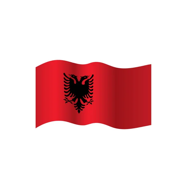 アルバニアの旗、ベクトル イラスト — ストックベクタ