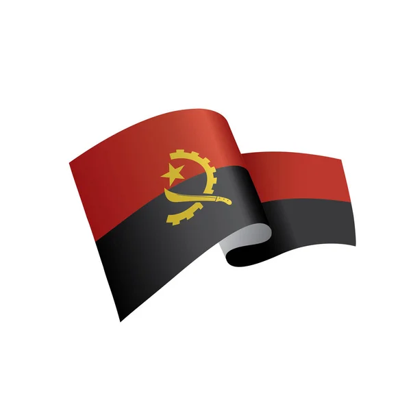 Angola-Flagge, Vektorabbildung — Stockvektor