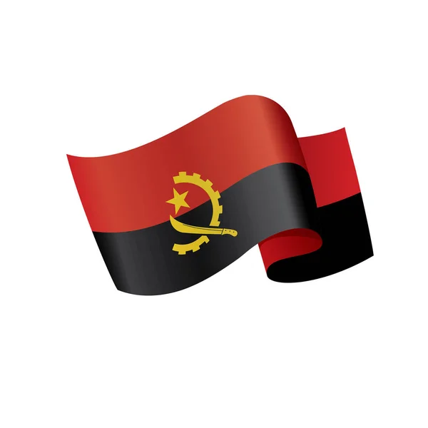 Angola bandera, ilustración vectorial — Vector de stock