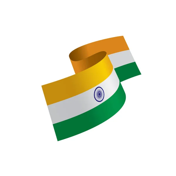 Bandiera india, illustrazione vettoriale — Vettoriale Stock