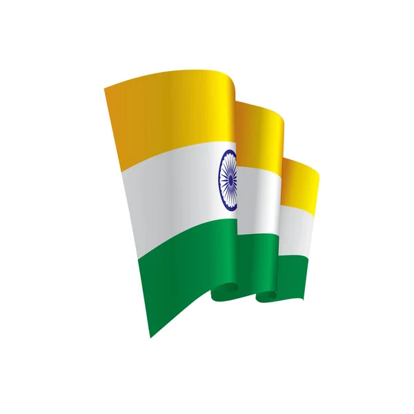 Indien Flagge, Vektorabbildung — Stockvektor