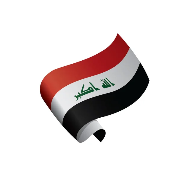 Bandeira iraquiana, ilustração vetorial — Vetor de Stock