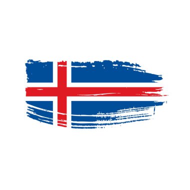 İzlanda bayrağı, vektör çizim