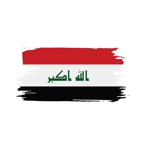 Bandiera irachena, illustrazione vettoriale — Vettoriale Stock
