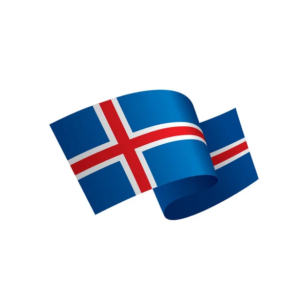 Islandsk flag, vektorillustration – Stock-vektor