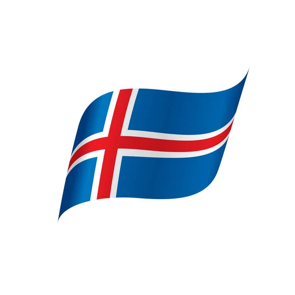 Bandera de Islandia, vector ilustración — Archivo Imágenes Vectoriales