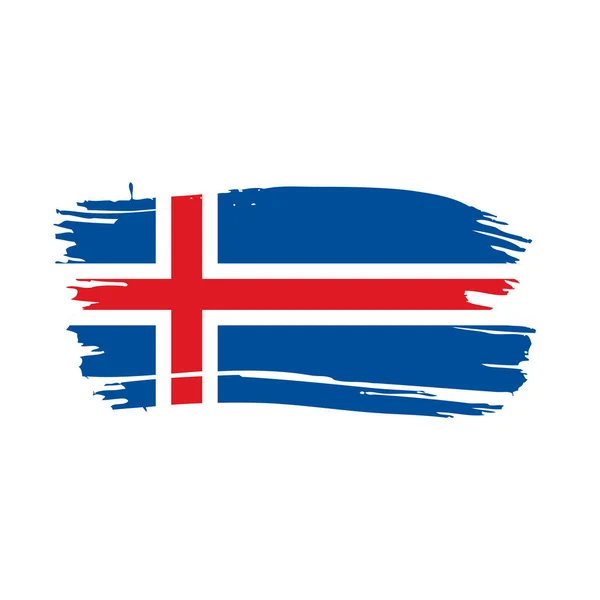 De vlag van IJsland, vectorillustratie — Stockvector