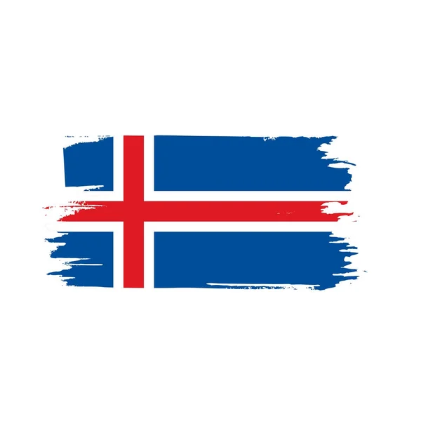 Bandera de Islandia, vector ilustración — Vector de stock