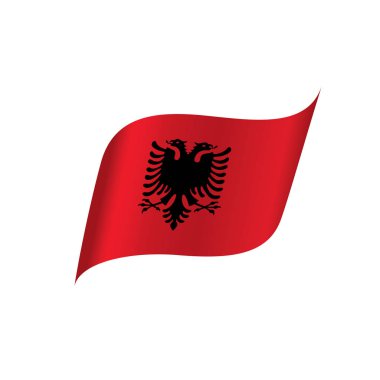 Arnavutluk bayrağı, vektör çizim