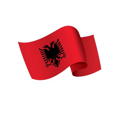 Arnavutluk bayrağı, vektör çizim