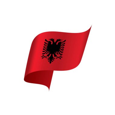 Arnavutluk bayrağı, vektör çizim