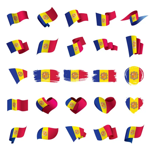 Флаг Андоры, векторная иллюстрация — стоковый вектор
