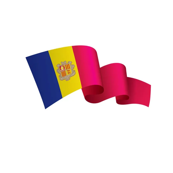 Flaga Andora, ilustracji wektorowych — Wektor stockowy