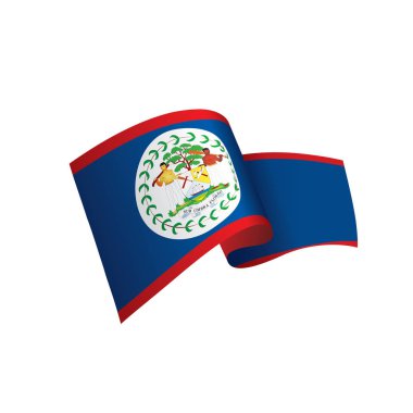 Belize bayrağı, vektör çizim