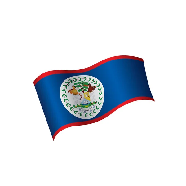 Belize flagga, vektorillustration — Stock vektor