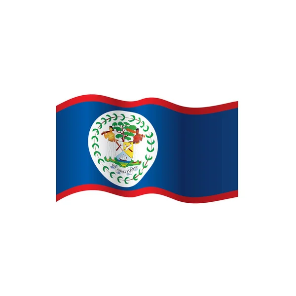 Belize flagga, vektorillustration — Stock vektor