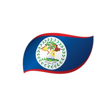 Belize bayrağı, vektör çizim