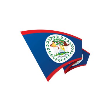 Belize bayrağı, vektör çizim