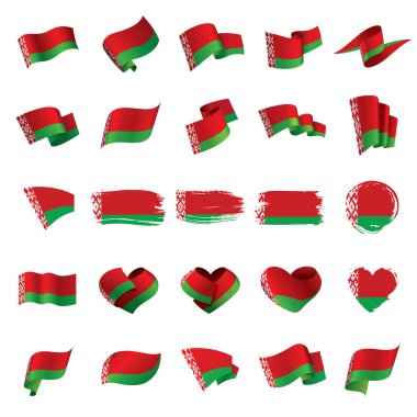 Beyaz Rusya bayrağı, vektör çizim