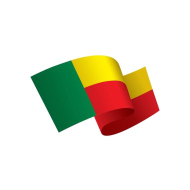 Benin bayrağı, vektör çizim