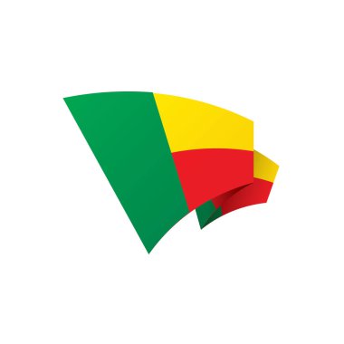 Benin bayrağı, vektör çizim