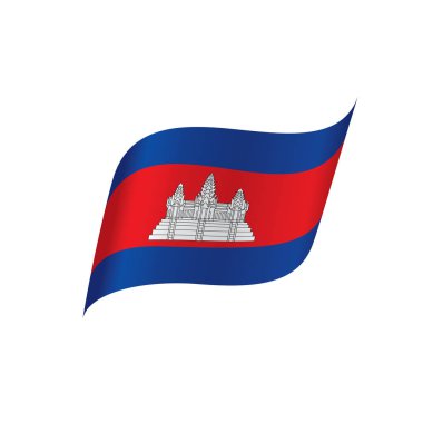 Kamboçya bayrağı, vektör çizim