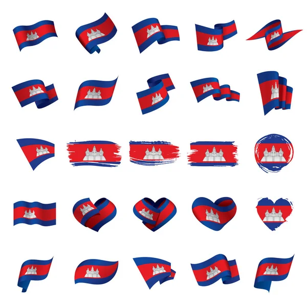 Bandera de Camboya, ilustración vectorial — Archivo Imágenes Vectoriales