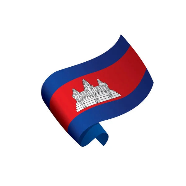 Bandeira do Camboja, ilustração vetorial — Vetor de Stock