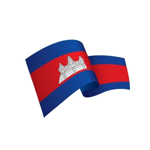 Vlag van Cambodja, vectorillustratie — Stockvector