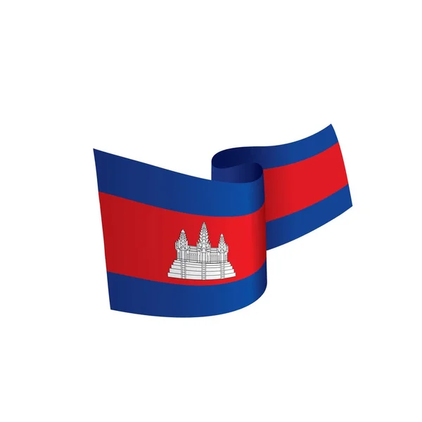 Bandiera Cambogia, illustrazione vettoriale — Vettoriale Stock