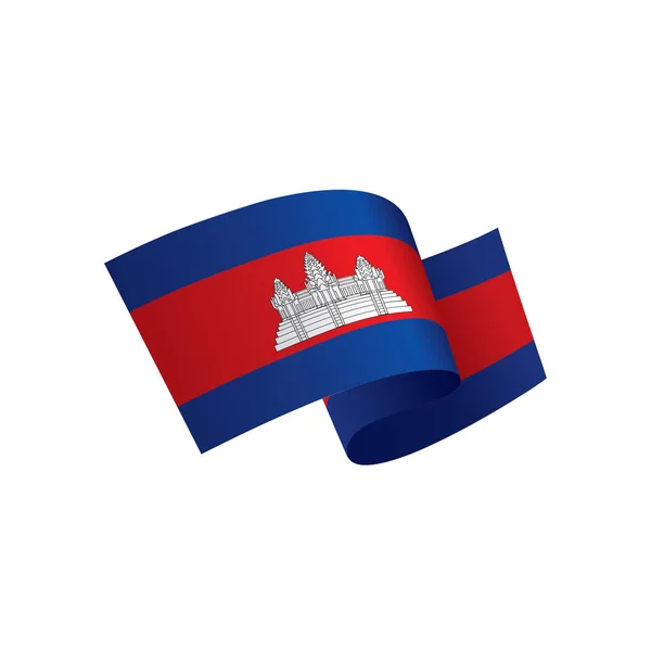 Bandeira do Camboja, ilustração vetorial — Vetor de Stock