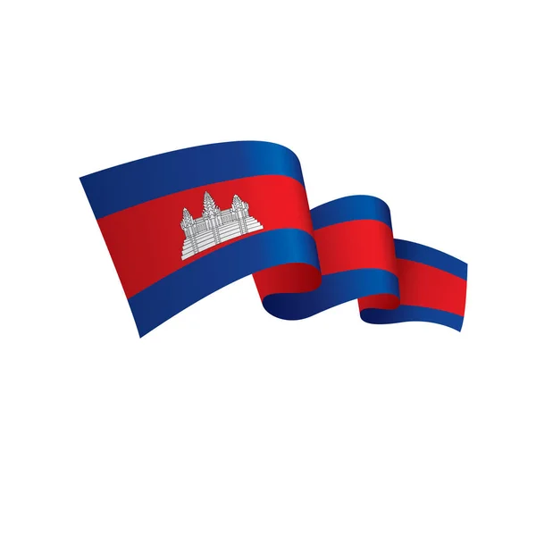 Bandera de Camboya, ilustración vectorial — Vector de stock