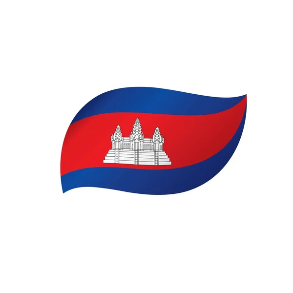 Vlag van Cambodja, vectorillustratie — Stockvector