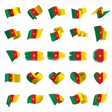 Kamerun bayrağı, vektör çizim