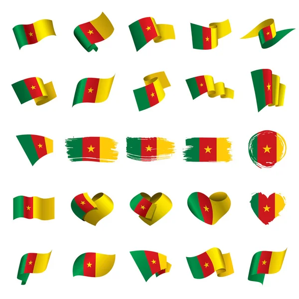 Прапор Камеруну, Векторні ілюстрації — стоковий вектор
