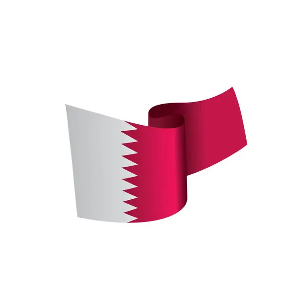 Bandiera Qatar, illustrazione vettoriale — Vettoriale Stock