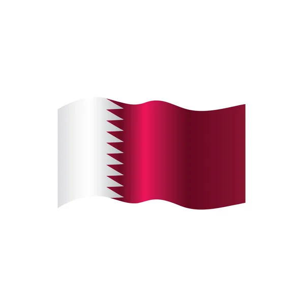 Bandera de Qatar, vector de ilustración — Vector de stock