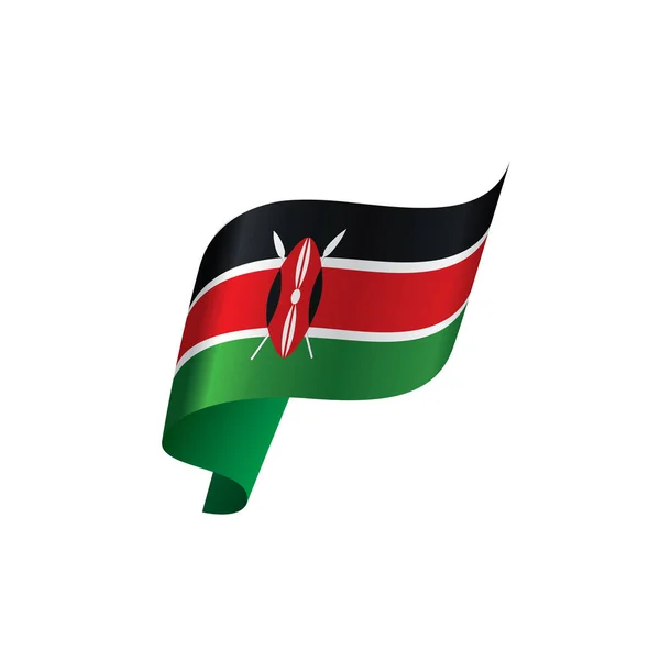 Bandiera del Kenya, illustrazione vettoriale — Vettoriale Stock