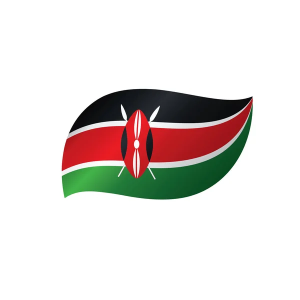 Vlag van Kenia, vectorillustratie — Stockvector