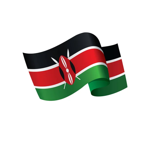 Drapeau Kenya, illustration vectorielle — Image vectorielle