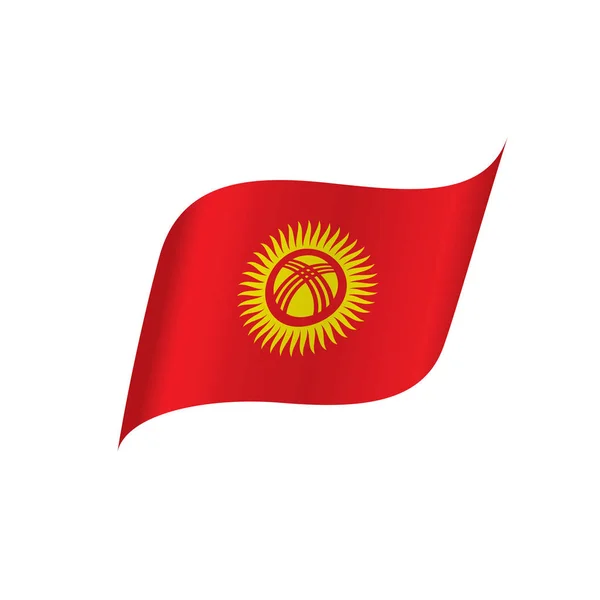 Kirghizien flagga, vektorillustration — Stock vektor