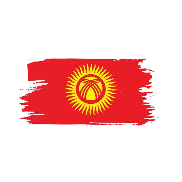 Bandiera kirghizia, illustrazione vettoriale — Vettoriale Stock