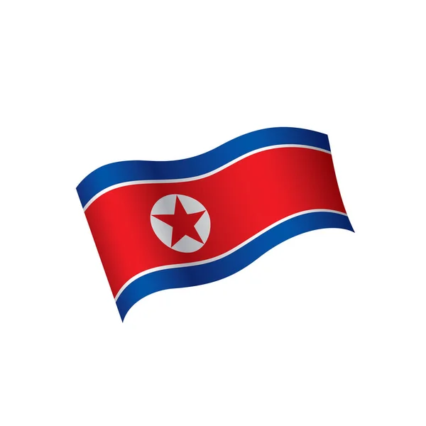 Nordkoreanische Flagge, Vektorillustration — Stockvektor