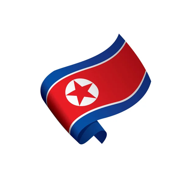 Bandeira da Coreia do Norte, ilustração vetorial — Vetor de Stock
